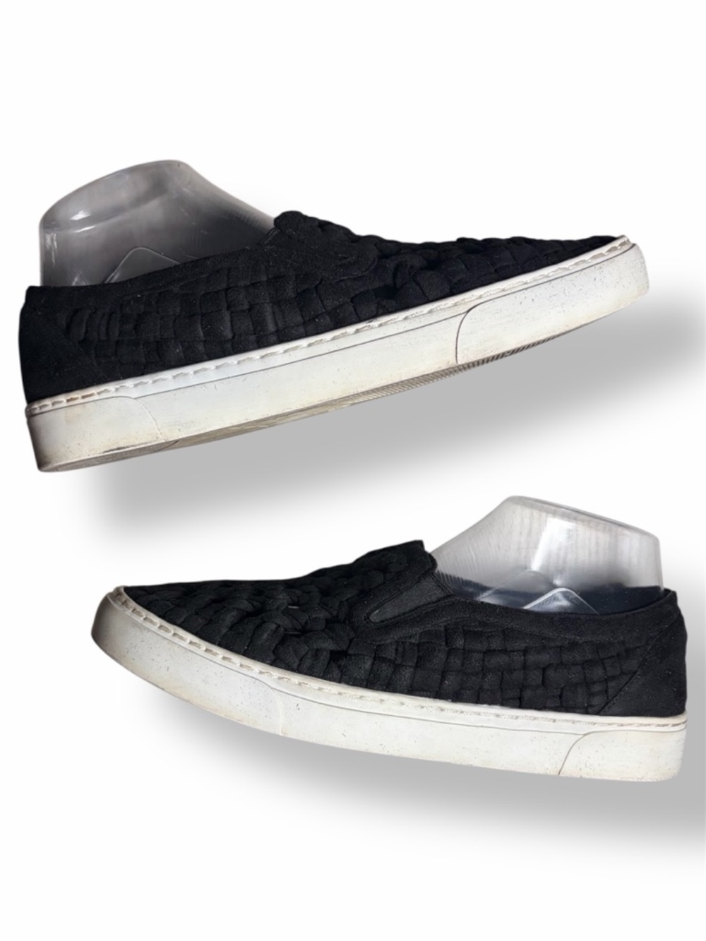1 STATE Delphin Black Woven Braided Open Knit Slip-On Sneakers Comfort Shoes 8